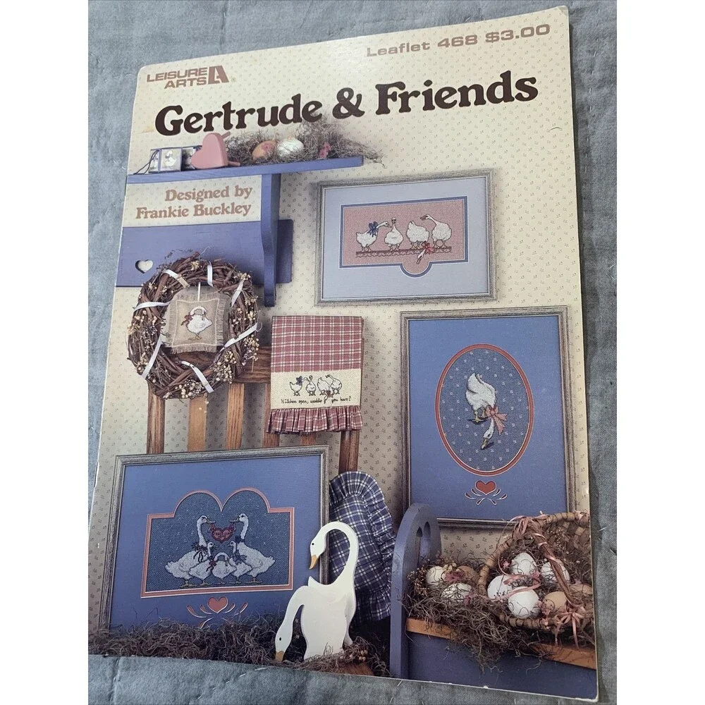Leisure Arts Gertrude and Friends Cross-Stitch Pattern Leaflet 468 Geese